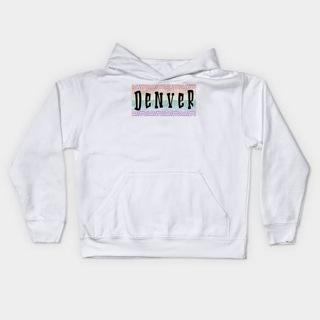 LGBTQ PATTERN AMERICA DENVER Kids Hoodie by Zodiac BeMac